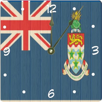 Rikki KnightTM Canada Flag on Distressed Wood Design 6" Art Desk Clock