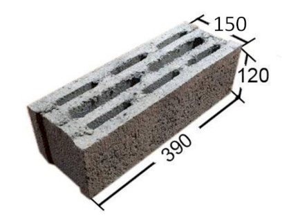 Gạch Block xây rỗng 8 lỗ Phước An tường 150mm (390x150x120)
