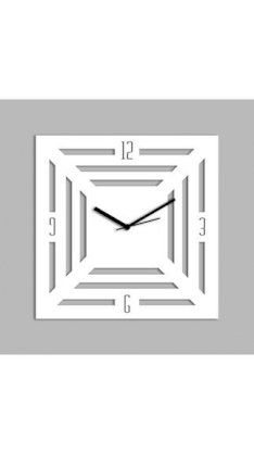 Creative Width Decor Consquare Style White Wall Clock