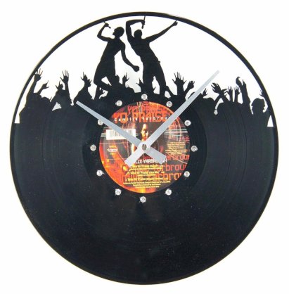 Janya Design Modern Rock Stars Vinyl Record Wall Clock
