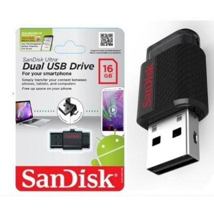 USB SanDisk Ultra Dual USB Drive 16GB (Fullbox)