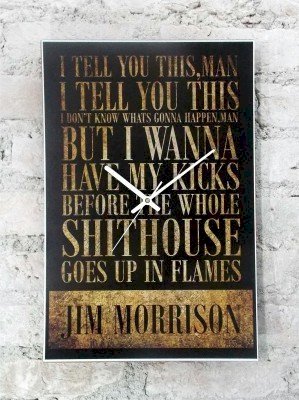 Kwardrobe Jim Morrison Analog Wall Clock (Black)