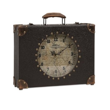 Imax 68171 World Map Suitcase Clock