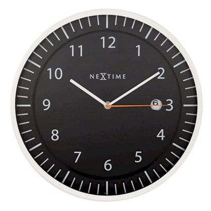 Đồng hồ treo tường NeXtime 3058ZW Quick 35 cm (Đen)