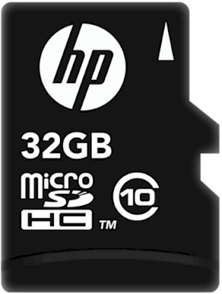 HP MicroSDHC 32GB Class 10 with Adapter