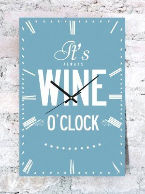 Kwardrobe Wine-O' Analog Wall Clock (Blue)