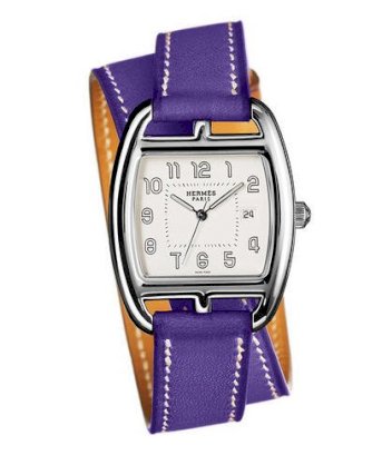 Hermes Midsize Stainless Steel Leather 30mm X 33mm 63746