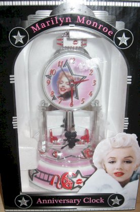 Marilyn Monroe 9" Porcelain Anniversary Clock