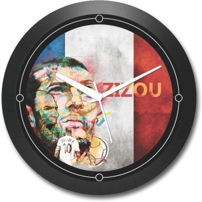 Shop Mantra Zizou Zidane France Football Round Analog Wall Clock (Black)