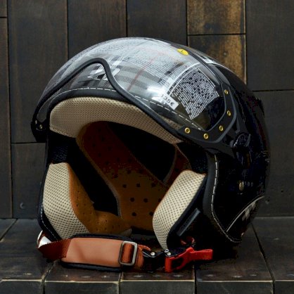 Astone Helmet KSR Jet Scottish Black