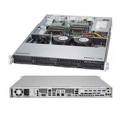 Server Supermicro SuperServer 6018R-TD (Black) (SYS-6018R-TD) E5-2623 v3 (Intel Xeon E5-2623 v3 3.0GHz, RAM 8GB, 480W, Không kèm ổ cứng)