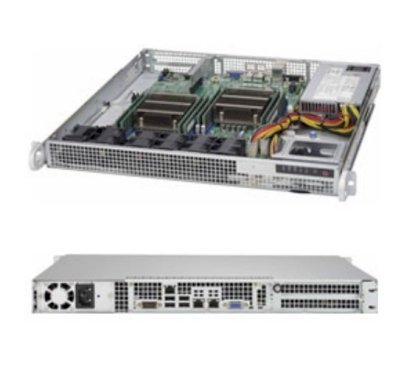 Server Supermicro SuperServer 6018R-MD (Silver) (SYS-6018R-MD) E5-2697 v3 (Intel Xeon E5-2697 v3 2.60GHz, RAM 16GB, PS 500W, Không kèm ổ cứng)