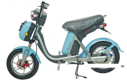 Xe đạp điện NIJIA phanh dầu màu xanh