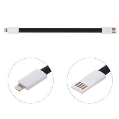 Lightning magnetic short cable for iPhone 5 Black