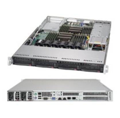 Server Supermicro SuperServer 6017R-WTRFTP+ (Black) (SYS-6017R-WTRFTP+) E5-2609 (Intel Xeon E5-2609 2.40GHz, RAM 4GB, 750W, Không kèm ổ cứng)