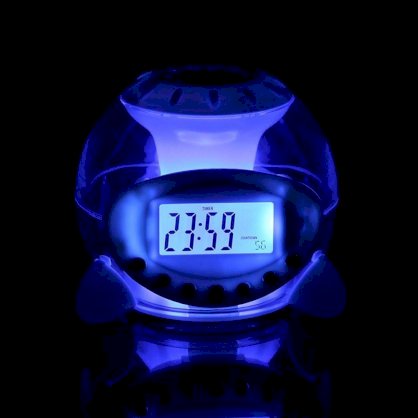 F&G LED 7 Color Changing Alarm Clock Calendar Temperature Clock Table Clock