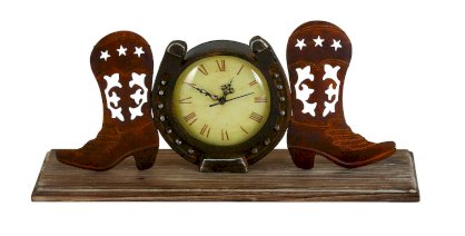 Benzara 92318 Boot Clock in Copper and Antique Shades with Unique Design