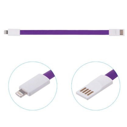 Lightning magnetic short cable for iPhone 5 (Tím)