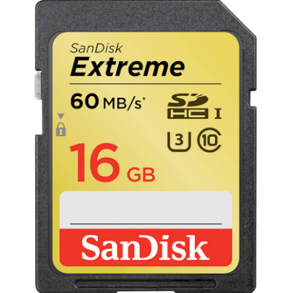 Thẻ nhớ Sandisk Extreme SDHC 16GB UHS-I class 10 (60MB/s)