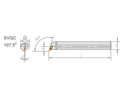 Cán dao tiện trong Marox S32S-SVQCR/L16