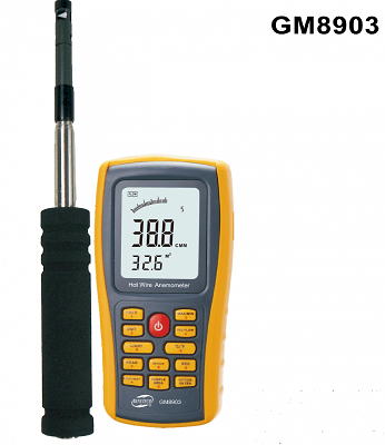 Máy đo nhiệt độ và tính lưu tốc gió Benetech GM8903
