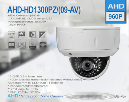 Camera giám sát Abell  AHD-HD1300PZ/(09-AV)