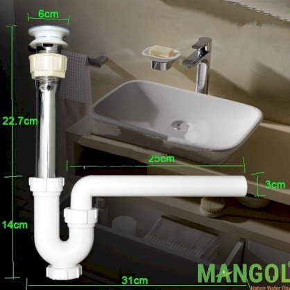 Bộ xi phông & ống xả chậu rửa MANGOL XP01