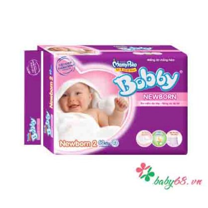 Miếng lót Bobby Fresh Newborn 2 60 miếng (trẻ từ 1 - 3 tháng)