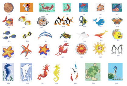 Đá mosaic tranh động vật biển