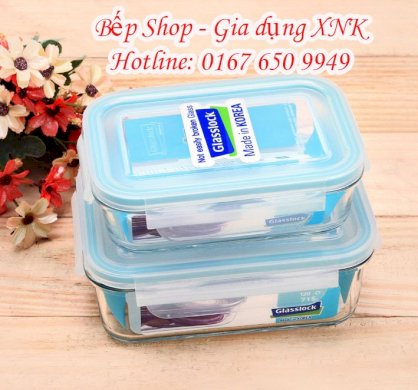 Bộ 2 hộp đựng bằng thủy tinh GL 1196