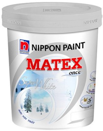 Sơn nội thất Nippon Matex 4.8 kg - siêu trắng