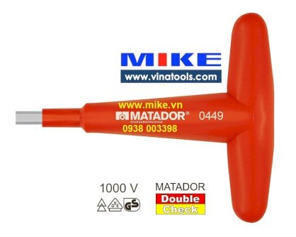 Lục giác chữ T cách điện Matador 0449 1000V