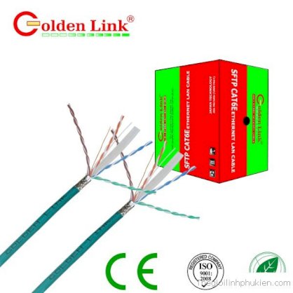 Cáp mạng Golden Link – 4 pair: (SFTP Cat 6e) (chống nhiễu) 100 m xanh lá