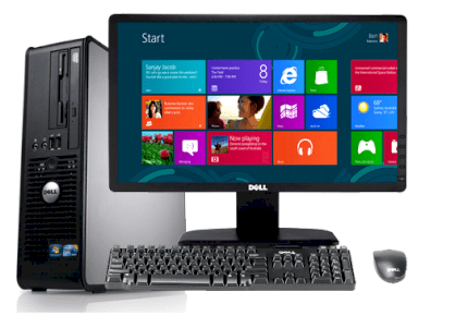 Bộ Dell OPTIPLEX 755 Sff-V04 (Intel Core 2 Duo E8400 3.0Ghz, Ram 2GB, HDD 320GB, VGA Intel GMA 3100, PC DOS, Màn hình Dell LCD-LED 18.5")