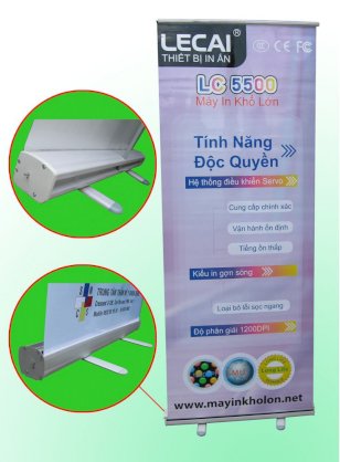 Giá standee cuốn nhôm thường