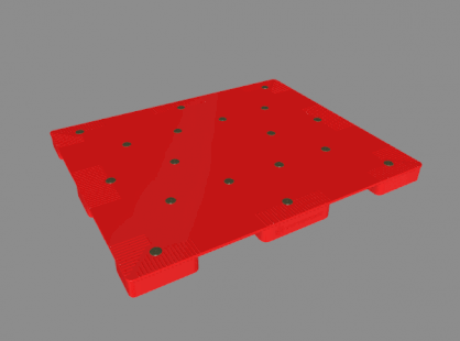 Pallet nhựa có nút chống trượt PL02-LS (đỏ)