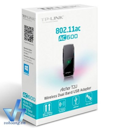 TP-LINK ARCHER T2U - USB THU WIFI BĂNG TẦN KÉP CHUẨN AC600