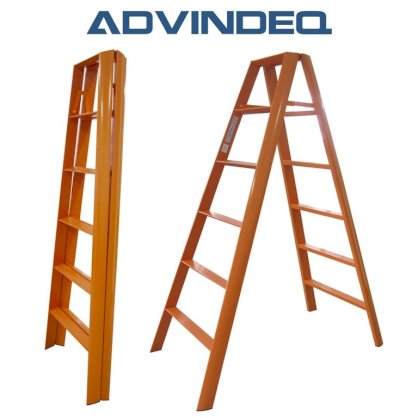 Thang nhôm chữ A 12 bậc ADVINDEQ AV306 (orange)