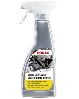 Dung dịch SONAX Engine ColdCleaner làm sạch bề mặt các thành phần trong khoang động cơ xe, Khe kẽ bề mặt sơn, Khe cánh cửa X, Hốc bánh 543200