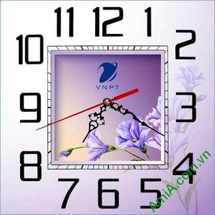 Đồng hồ treo tường nghệ thuật in Logo công ty làm quà tặng - QTDN39