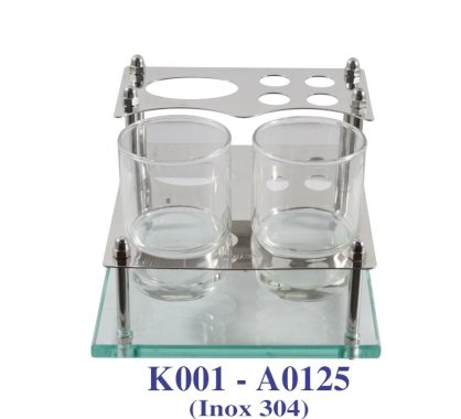 Kệ ly, bàn chải Inox 304 K001