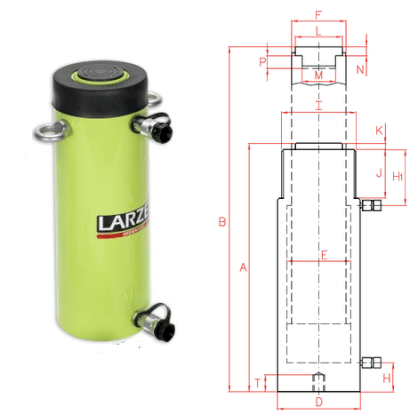 Kích thủy lực 2 chiều 20 tấn,320mm Larzep D02032