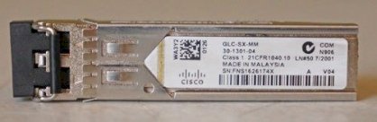 GLC-SX-MM= 1000BASE-SX SFP transceiver module for MMF, 850-nm wavelength, dual LC/PC connector