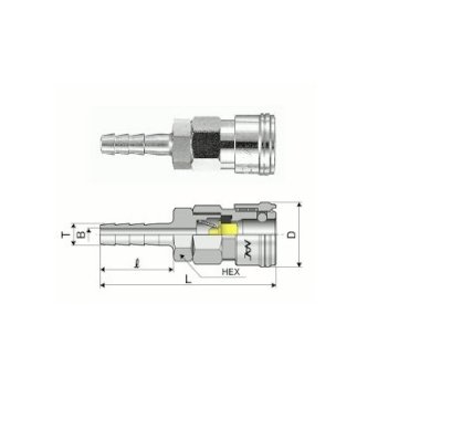 Khớp nối đầu cái đuôi chuột NAC 24SH