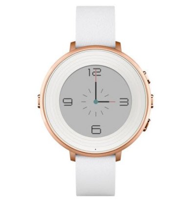 Đồng hồ thông minh Pebble Time Round Rose Gold with White Leather
