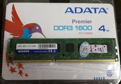ADATA - DDR3 - 4GB - Bus 1600Mhz - PC3 12800
