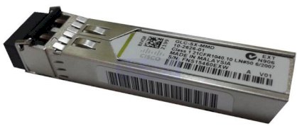 Cisco GLC-SX-MMD 1000BASE-SX SFP transceiver module for MMF, 850-nm wavelength, extended operating temperature range and DOM support, dual LC/PC connector