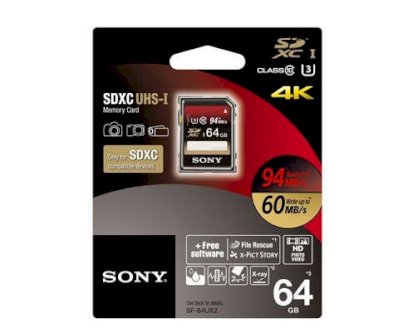 Thẻ nhớ SDHC 64GB (UHS-I CL10) SF - 64UX2