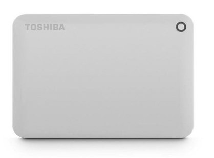 Toshiba Canvio Connect II 500GB Portable Hard Drive, White (HDTC805XW3A1)