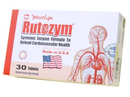 Rutozym:  Ổn định huyết áp, chống đột quỵ - Hộp 30 viê